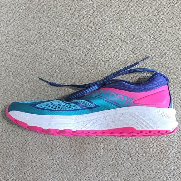 Saucony Guide 10 S10350-3 Teal Pink Blue Athletic Running Shoes - Size 8.5 - Picture 9 of 13